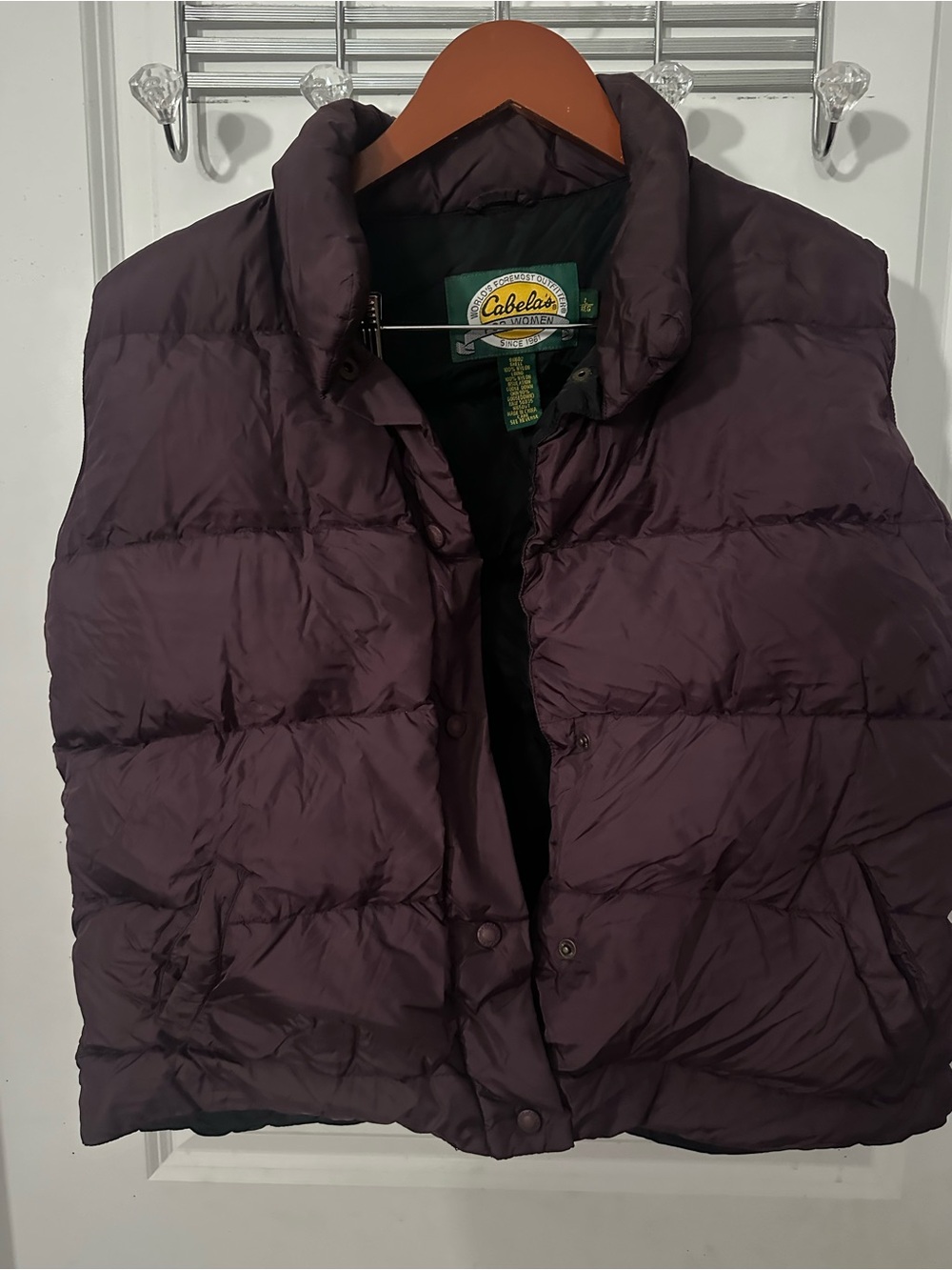 Cabela's Men's Dark Plum Quilted Puffer Vest